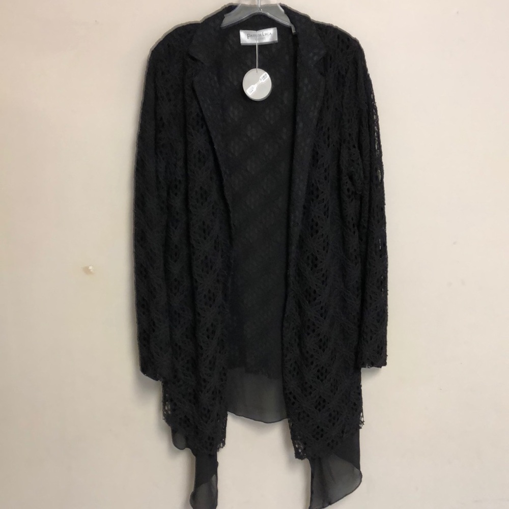 Patrizia Luca Milano New cardigan black XL WOW b2